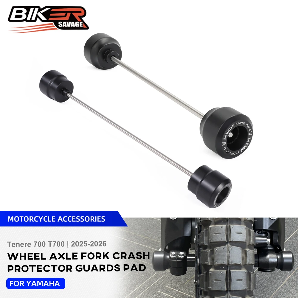

T700 2026 Front Axle Fork Crash Slider For Yamaha Tenere 700 World Rally Raid Motorcycle Rear Wheel Hub Anti-Collision Block
