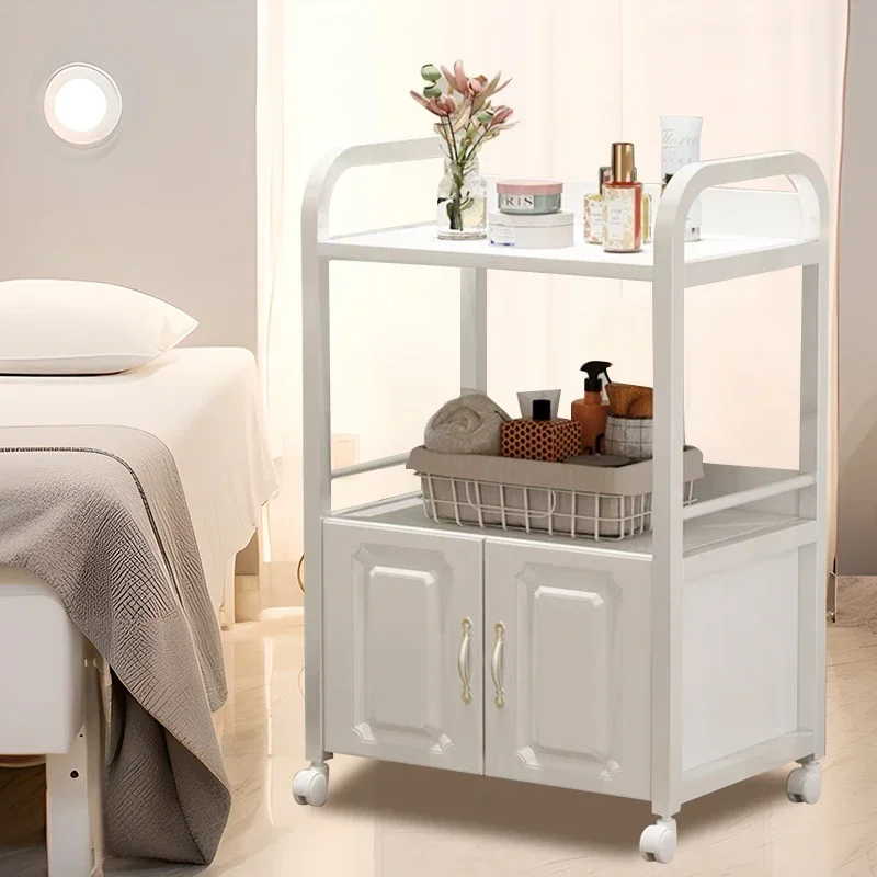 

Furniture Station Wheels Storage Hairdressing Auxiliary Beauty Salon Cart Trolley Hairdresser Rollers Trolly Manicure Support