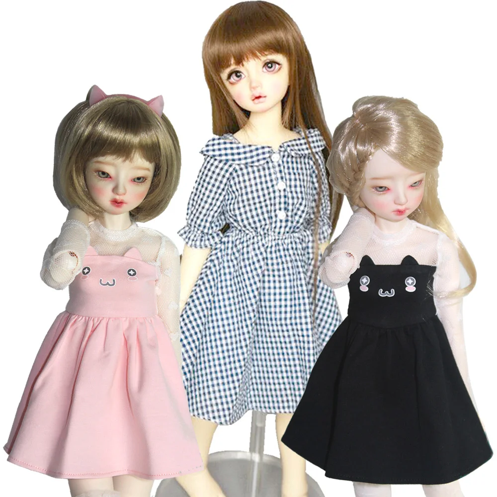 

BJD Doll Clothes fits 43-45cm 1/4 MSD Fashion Lace long skirt blue, pink, black