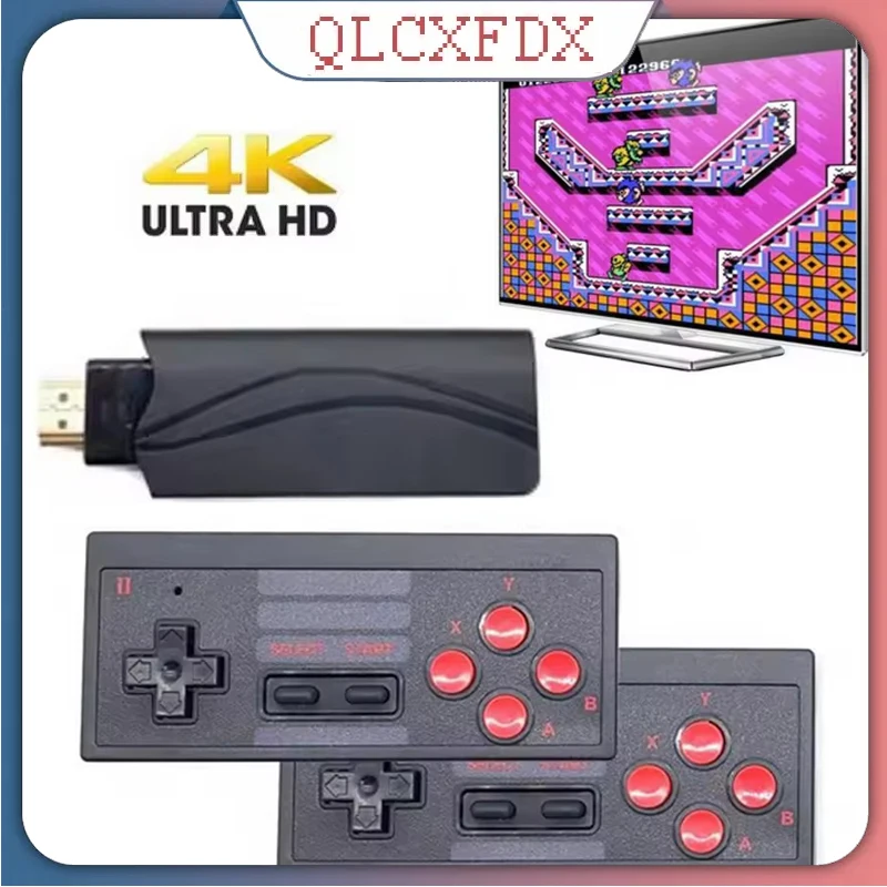 

TV Game Stick 4K Built in 628 Classic Mini Retro Video Games Console Wireless Controller HDMI-compatible Output Dual Players