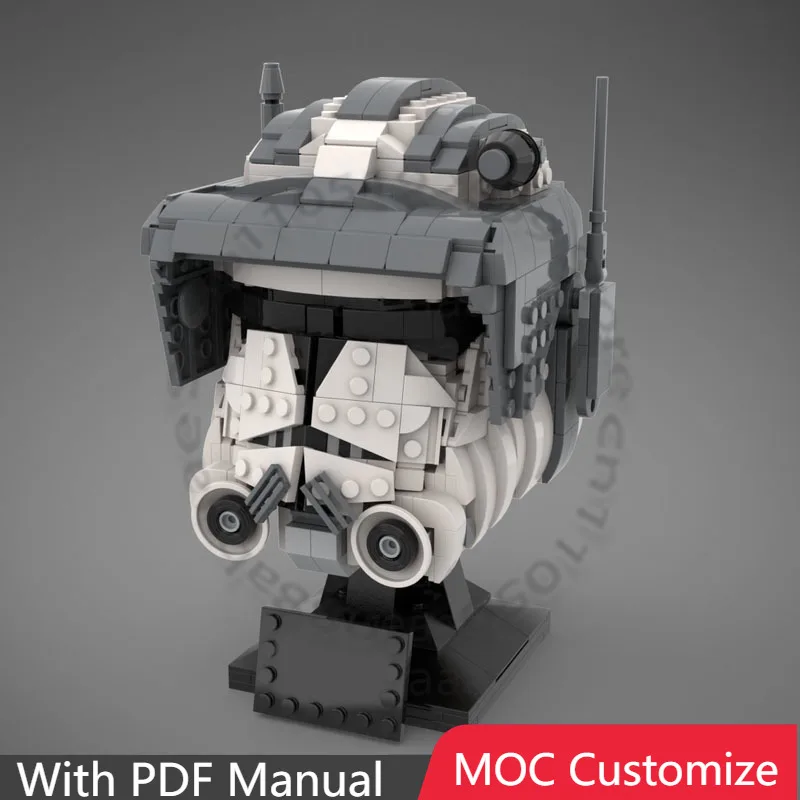 

773 PCS Custom Helmet Model Commander - Empire (Helmet Collection) MOC Customize Modular Building Block DIY Assembly Toy Gift