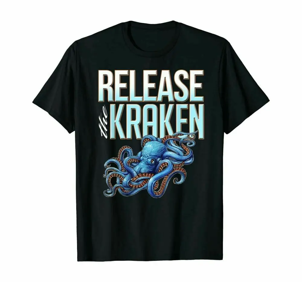 Release The Kraken Great Octopus T-Shirt Funny Gift For Men Y2K tops Unisex Summer Short Sleeve