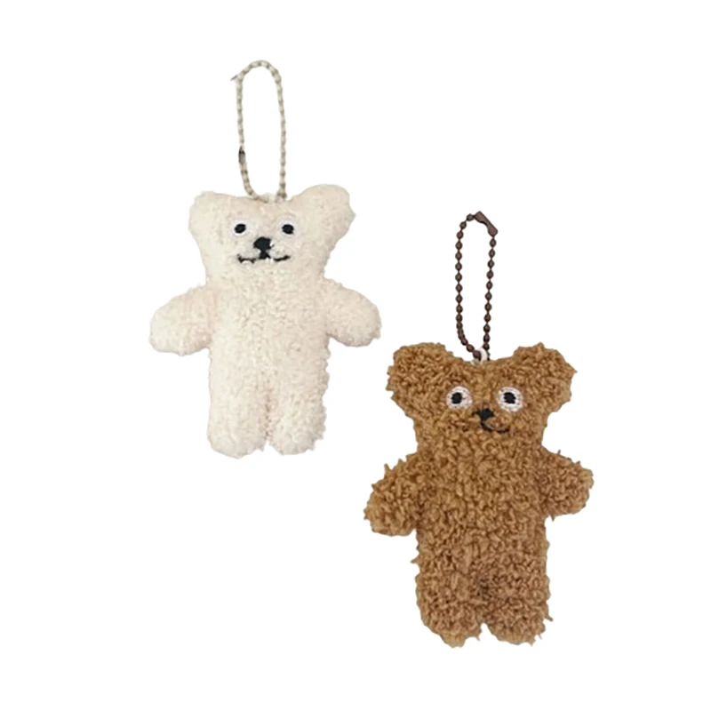 Cartoon Cute Plush Bear Dolls Keychain Creative Fashion Small Bear Toys Keyring Pendant Backpack Decoration Accessories Gifts