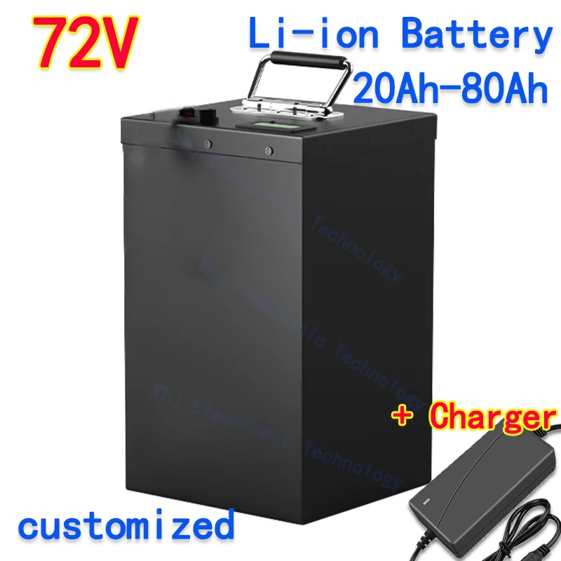 72V 20AH 30AH 50AH 60AH 70AH Lithium -ion battery with BMS for motorcycle electric car pedal energy golf cart