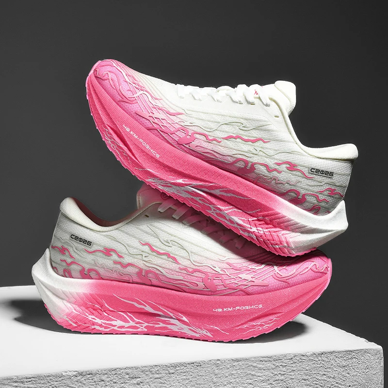 Men's And Women's Professional Carbon Board Marathon Running Shoes Shock Absorption Ultra-light Stable Support Sports Shoes