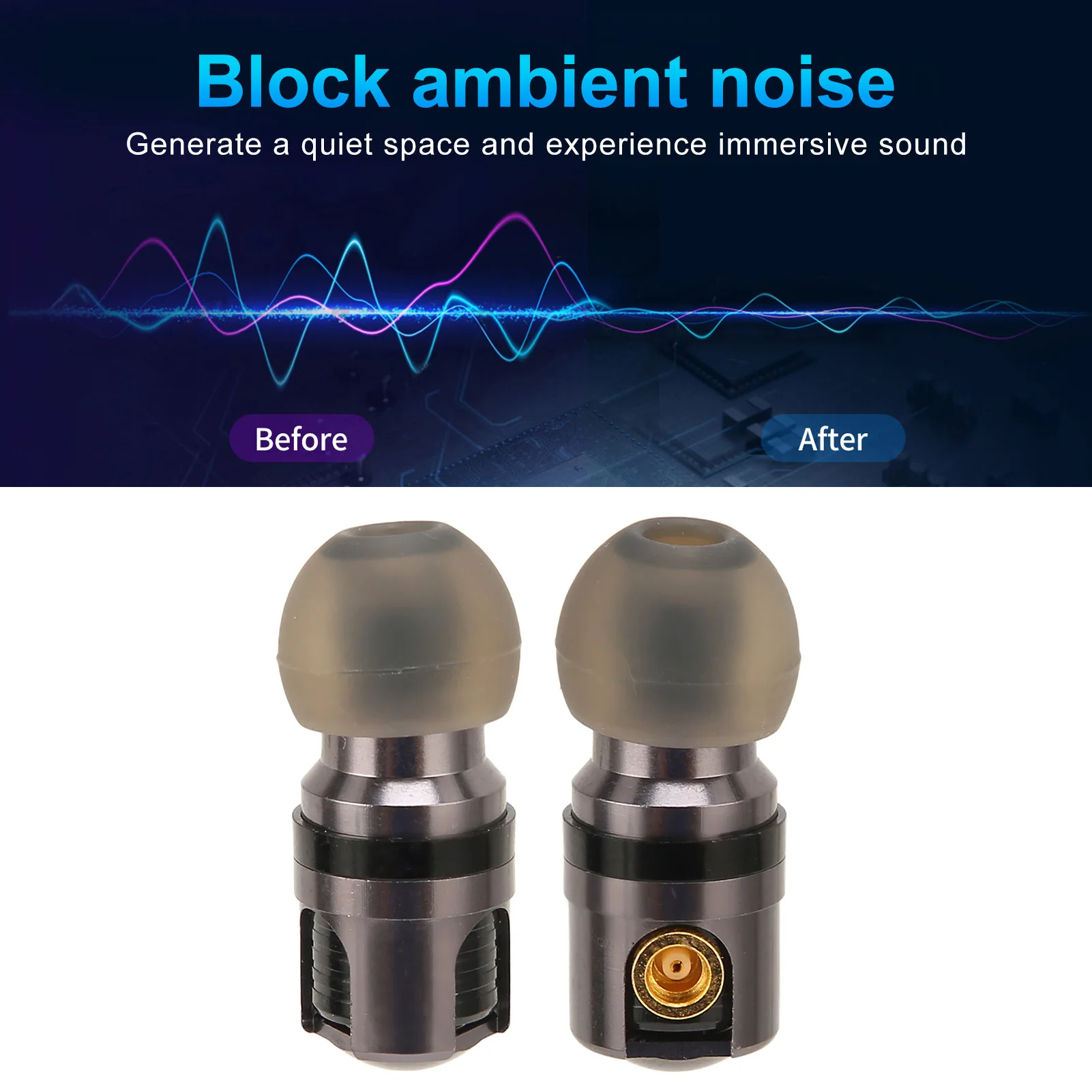 HiFi MMCX Earbuds Hifi Sound Quality 0.4in Dynamic Coil Metal Housing Noise Isolation MMCX Earbuds for TK200 for SE315 for W10