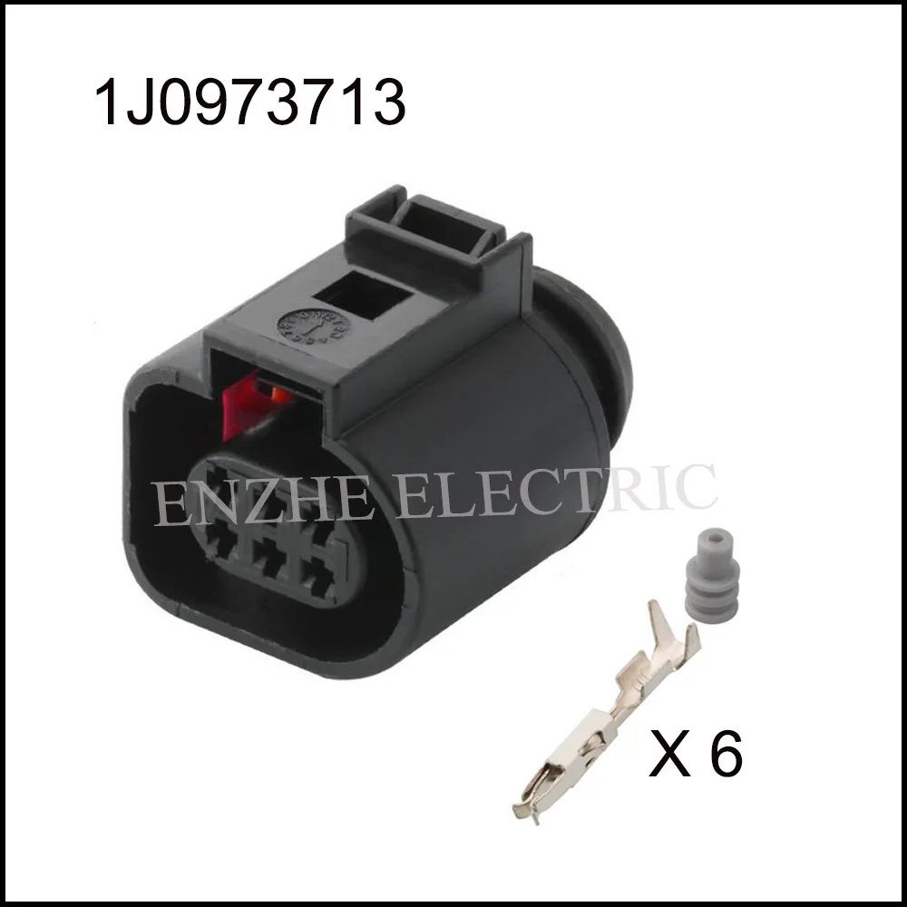 Imagem -05 - Conector Impermeável do Fio do Macho e Fêmea Plugue Terminal Automotivo Selo de Soquete de Pinos 1j0973713g