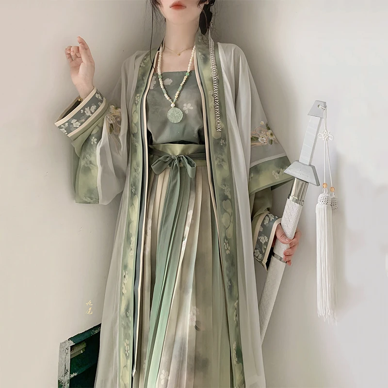 

Древнее традиционное китайское платье ханьфу, женское винтажное элегантное платье феи ханьфу, комплект танцевальных сценических костюмов династии Сун
