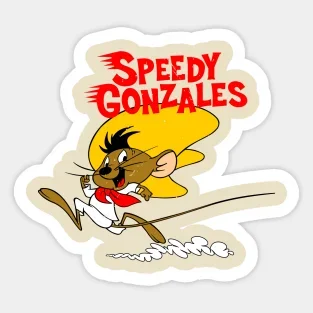 5PCS Fast Mouse Cartoon Vinyl Stickers Funny Kids Decals for Bumper Laptop Luggage Wall Decor