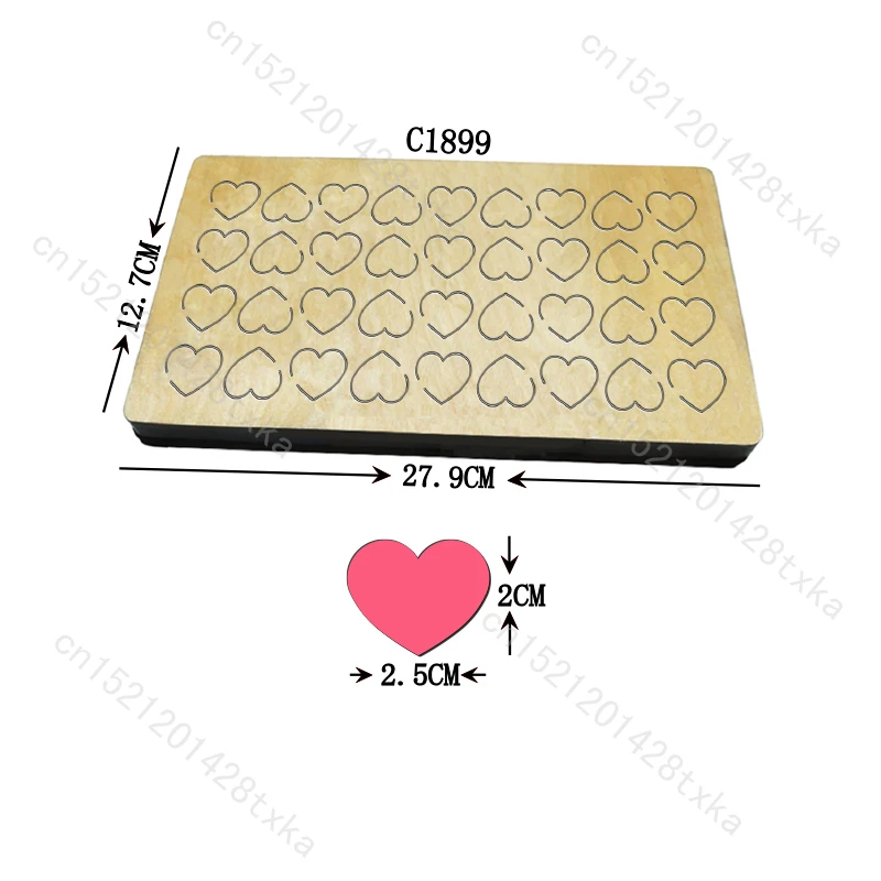 

Love Heart Card Wooden Die Scrapbooking, New Cutting Dies, C1899