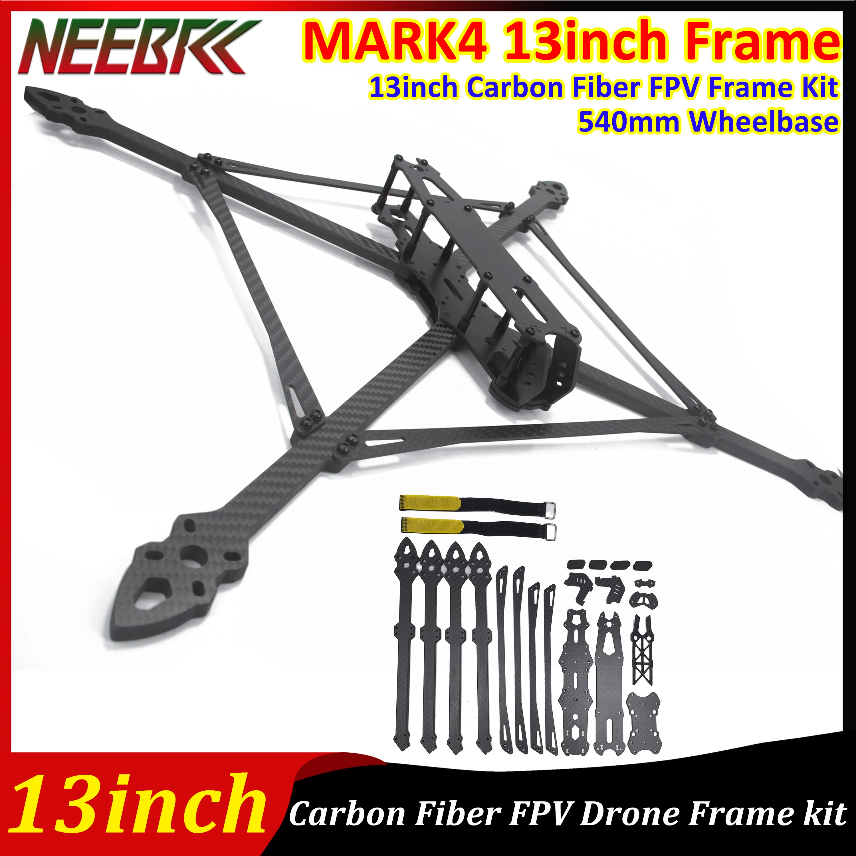 

Mark4 V2 FPV Drone 13inch Carbon Fiber FPV Frame Kit 540mm Wheelbase RC Quadcopter Freestyle FPV Racing Crossing Drone DIY Parts