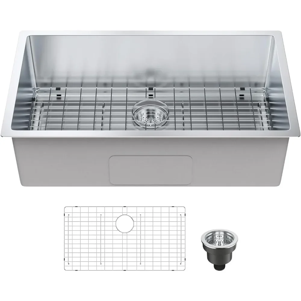 

Home Dishwasher Sinks for Workstations RVs Multifunction Kitchen Sink Organizer 304 Stainless Steel Embedded Sink 32 Inches