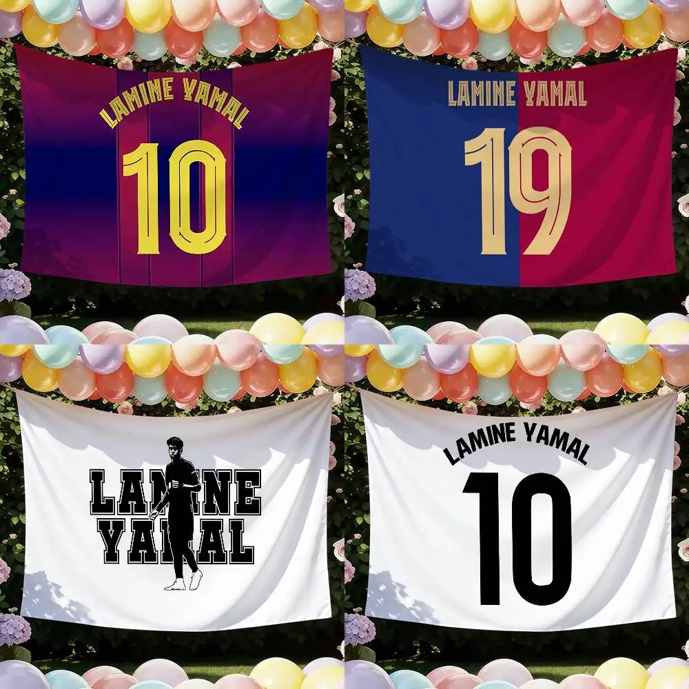 L-Lamine Y-Yamal NO.19 Funny Flags for Bedrooms Home Decor Items Outdoor Decors Garage Decoration Flaga