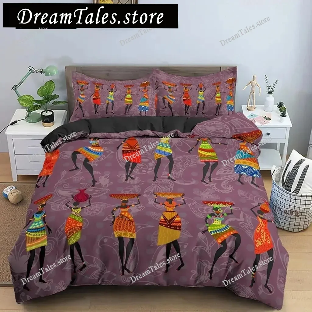 Duvet Cover Egyptian Bedding Set Ancient Egypt Civilization Duvet Cover Character Ethnic Tribal Theme Vintage Egypt Civilization
