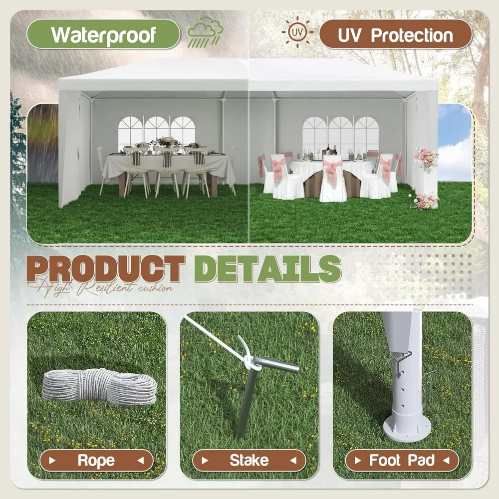 Tienda de campaña para fiestas, carpa de 10x30 para fiestas, carpa de boda al aire libre para fiestas, carpa para eventos de barbacoa, refugio para Gazebo de Patio