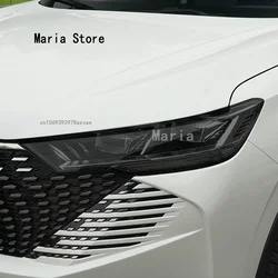 For GWM Haval H6 2021-2023 Accessories Car Headlight Protective Film Headlamp Restoration Transparent Black TPU Sticker