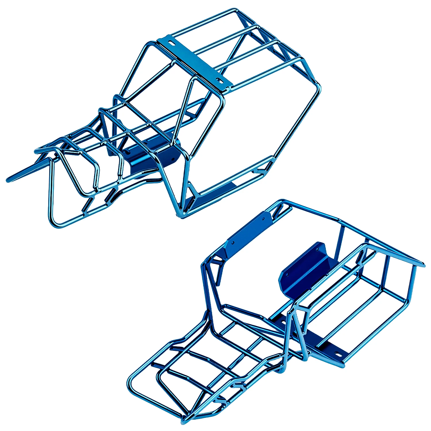 TCRC Metal Roll Cage Body Shell with Aluminum LED Lamp Holder for 1/24 Axial AX24 XC-1 Upgrade