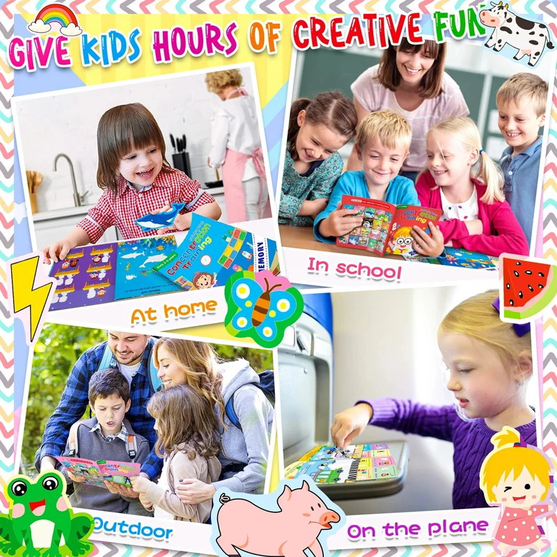 Montessori Spielzeug Cartoon Aufkleber Bücher Fokus auf Potenzial Entwicklung Bildung Aufkleber Spielzeug für Kinder 3-6Y – Detail 6