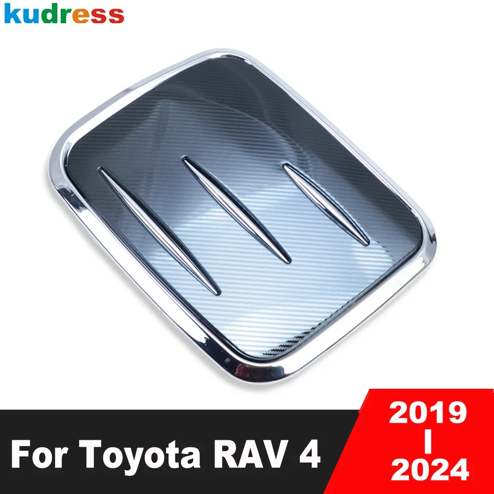 For Toyota RAV4 RAV 4 2019 2020 2021 2022 2023 2024 Carbon Fiber Gas Fuel Oil Tank Cover Trim Gasoline Cap Panel Car Accessories