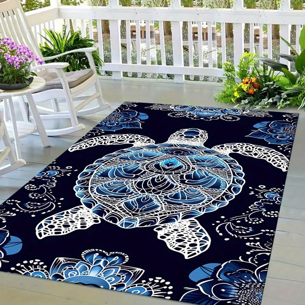 VIKAMA 2026 جديد السلاحف الكرتون البساط مقاوم للماء في الهواء الطلق التخييم سجادة للرحلات عدم الانزلاق آلة قابل للغسل غرفة المعيشة ديكور غرفة نوم