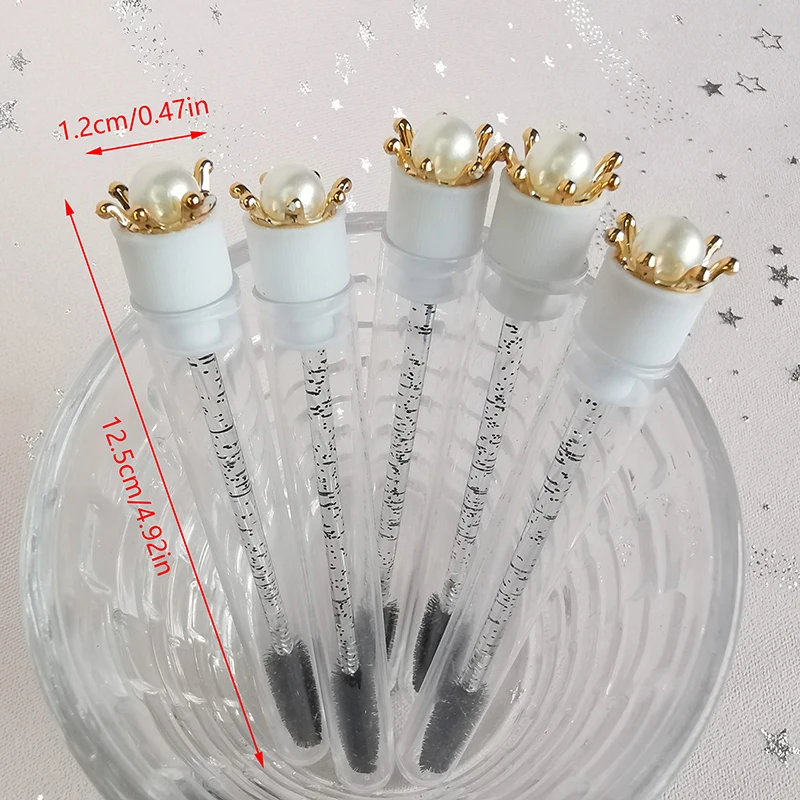 1Pc Reusable Eyelash Brush Tubes Y2k Diamond Eyebrow Brush Eyelash Wand Replaceable Dust-proof Cleaner Storage Tubes Makeup Tool