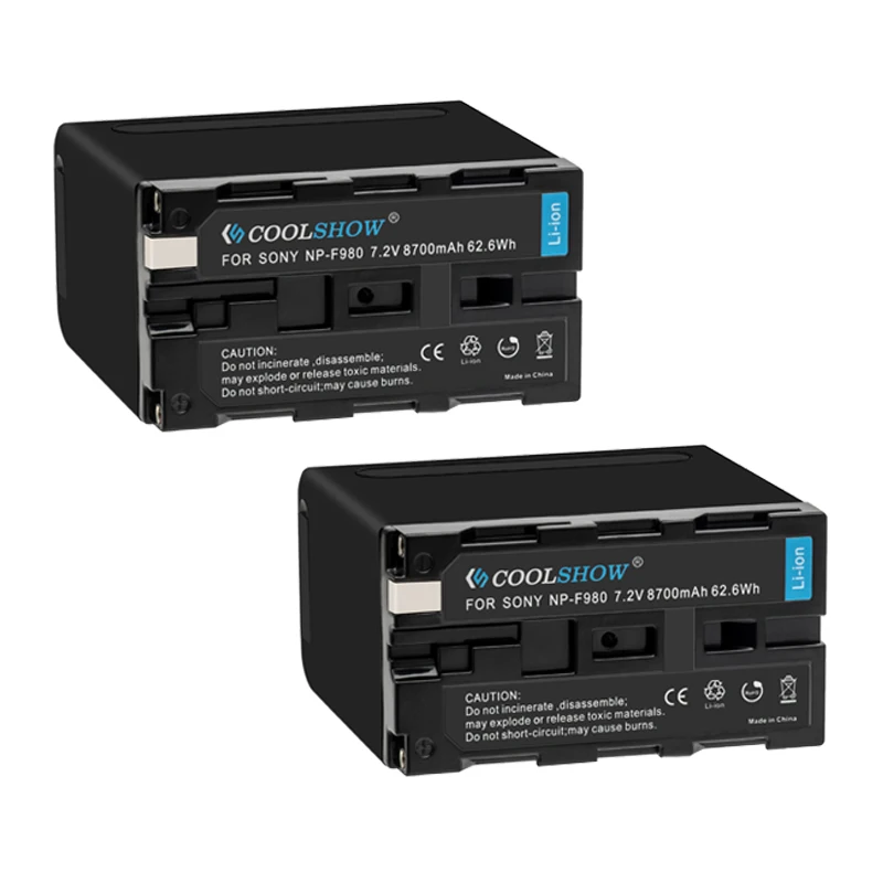 8700mah Battery Power for Sony NP F970 F960 F550 F750 F770 NPF970 NPF980 MC1500C LED Power bank Indicator USB Charge Output