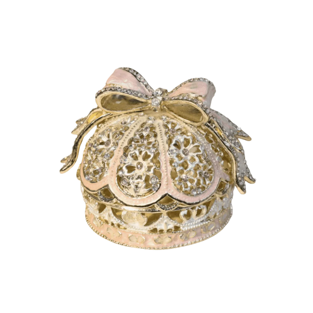 

Легкая роскошная шкатулка для украшений в форме короны, настольный дизайн, мини-размер, креативная подарочная коробка, эмалированная отделка, европейский стиль, для хранения ювелирных изделий