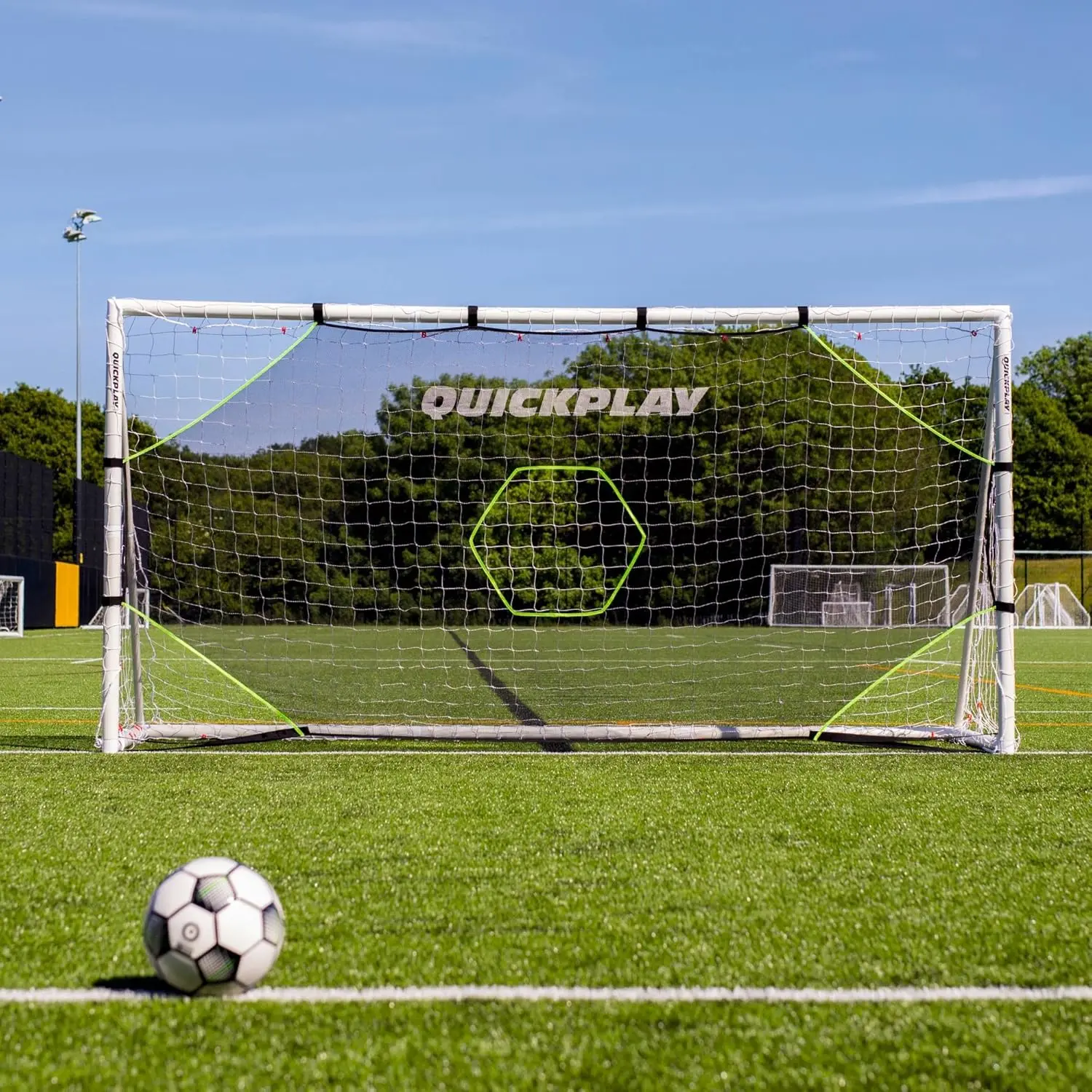 

5-Zone Soccer Target Net for Backyard & Club Practice - Easy Setup Training Equipment for Kids to Adults