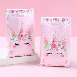 Rainbow Unicorn Handbag Candy Bag Happy 1st Birthday Party Decorations Kids Favors Gift Unicorn Box Baby Shower Girls Supplies