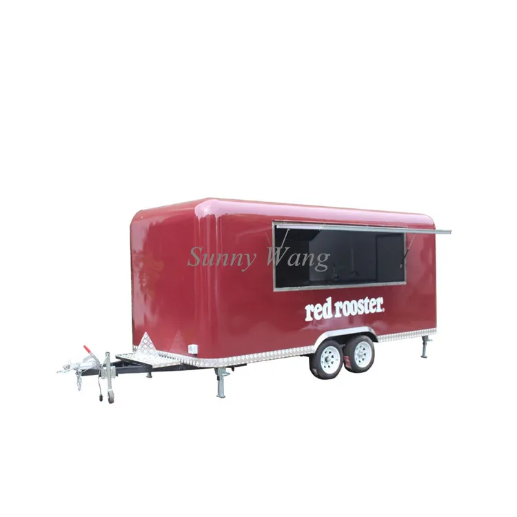 OEM 5m long Mirror Stainless Steel Airstream Food Trucks mobile concessions trailers For Sale