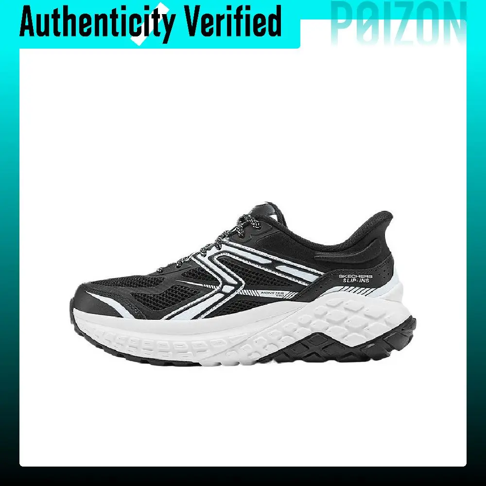 Skechers Monster Mesh Abrasion-Resistant Breathable Abrasion-Resistant Breathable Low-top Chunky Sneakers Men's Black 232748-WBK