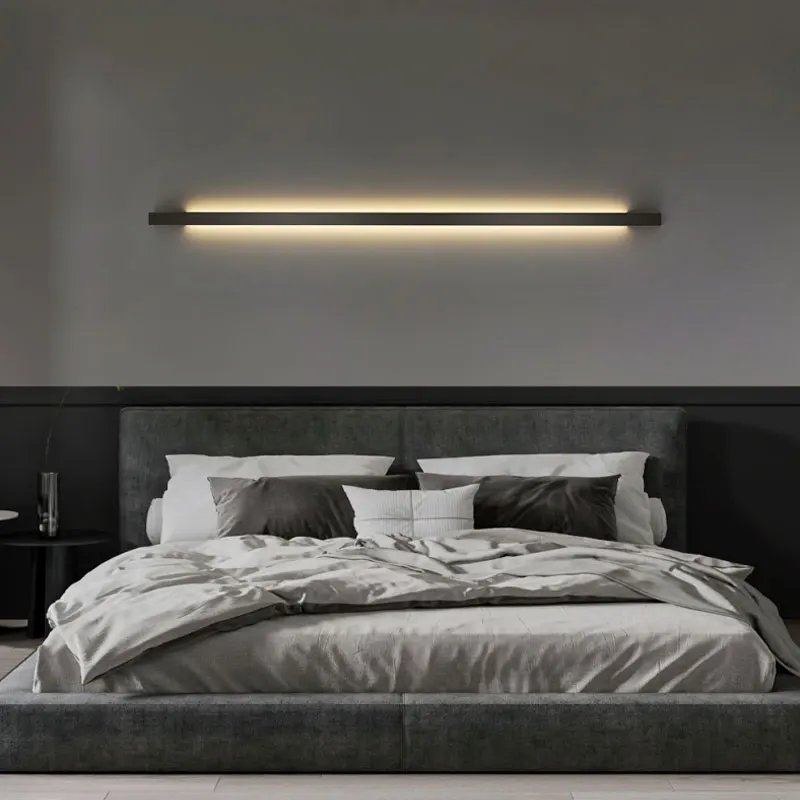 Indoor atmosphere handle wall lamp creative LED strip linear lamp modern and simple Nordic one line wall lamp living room bedroo