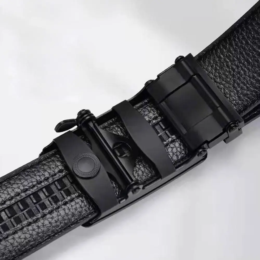 Strong Casual Fashion Vintage Business Belts Automatic Buckle Waistband Crocodile Pattern Waist Band Leather Belt