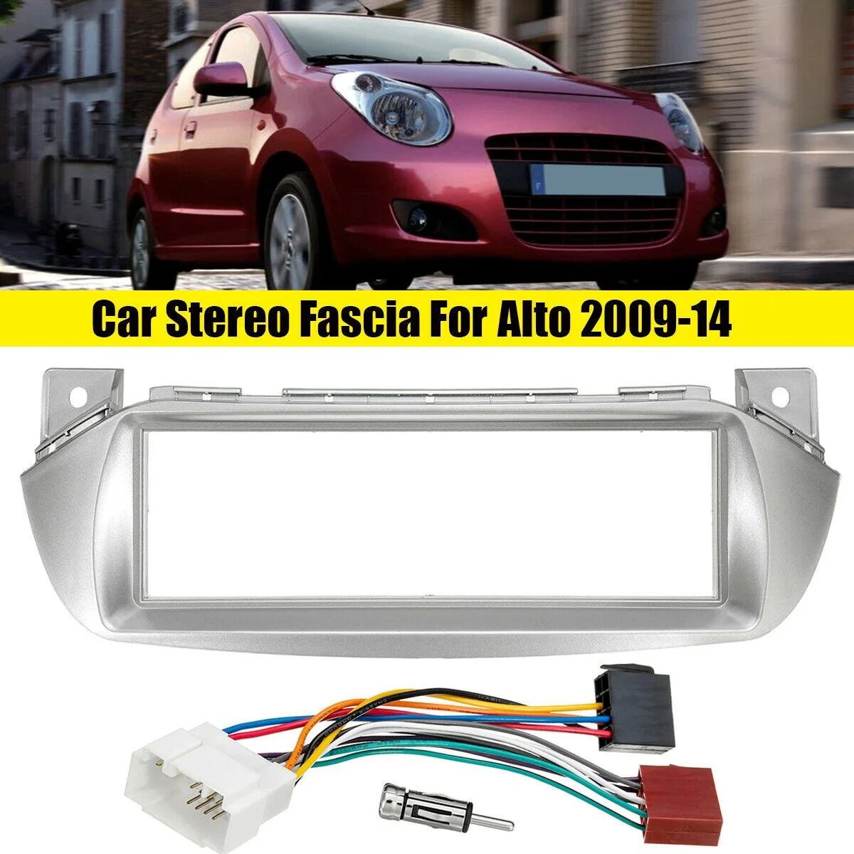 Car Stereo Radio Fascia ISO Aerial Fitting Kit for Suzuki Alto Pixo