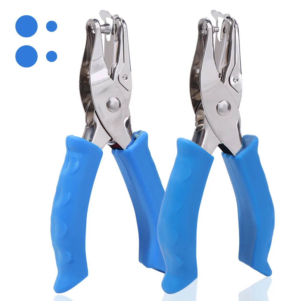 

2Pcs 3/6mm Single Hole Punching Machine Portable Creative Handheld Hole Punch Non-slip 3 Color Available Punch Plier Scrapbooks