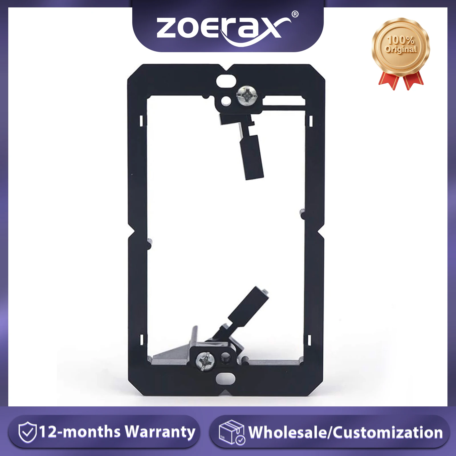 ZoeRax Low Voltage Mounting Bracket for Single Gang Wall Plate, Telephone Wires, Network Cables, HDMI, Coaxial, Speaker Cables