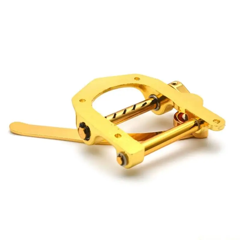 31BE Electric Guitar Tremolo Bridge with Frictionless Roller Bearing System and String Posts for Rapid String Replacement