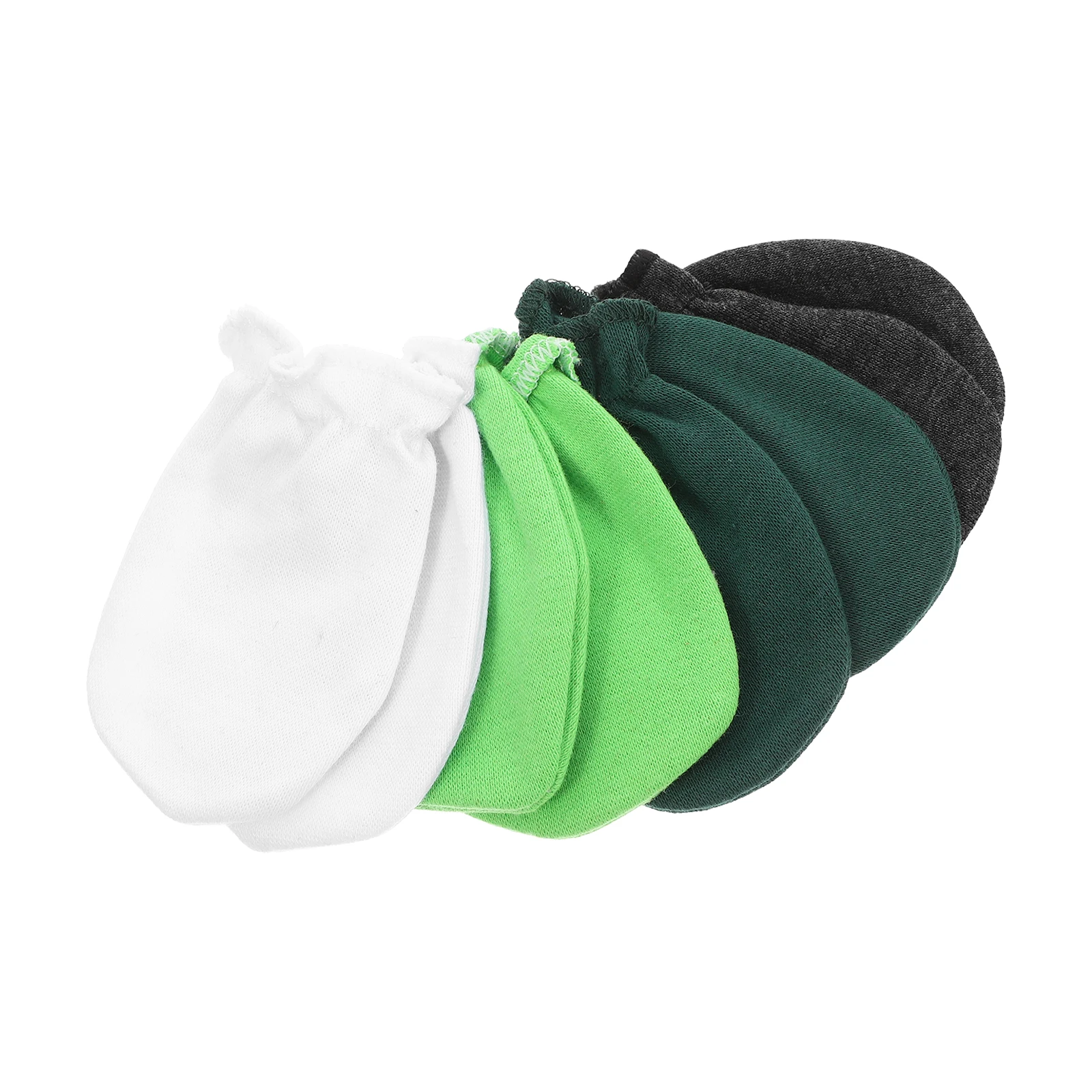 

4 Pairs Baby Gloves Anti Scratching Soft Breathable Warm Cotton One Size Fit Most Stretchy Winter Newborn Protection