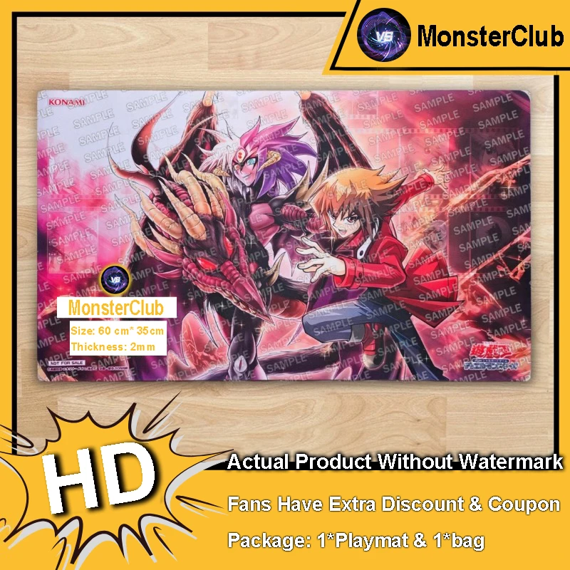 

YuGiOh Yubel Play Mat Eternal Favorite Jaden Yuki TCG CCG Pad Board Game Trading Card Game Mat Rubber Mouse Pad Bag 600x350x2mm