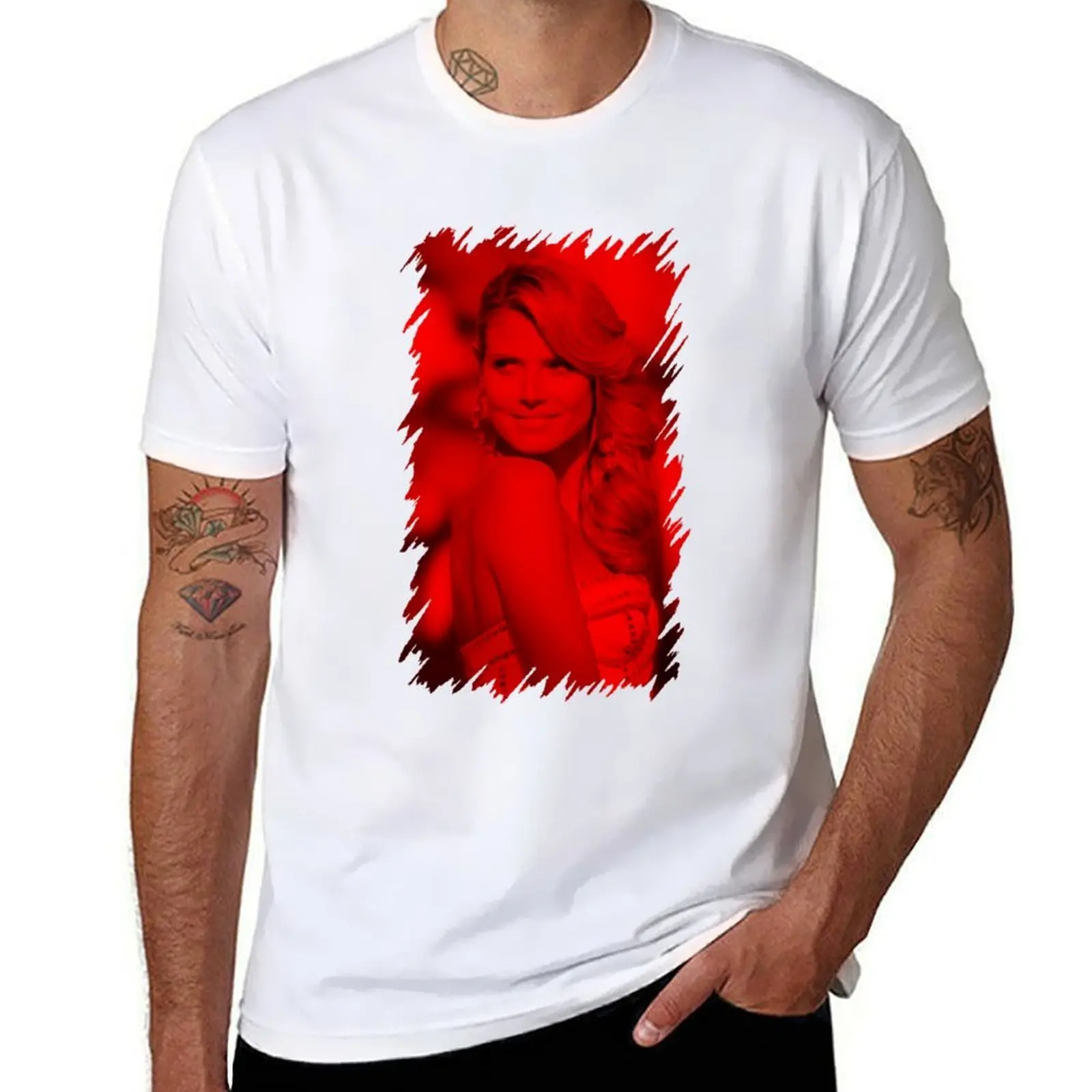 

Heidi Klum - Celebrity Classic . T-Shirt man t shirts high quality luxury brand t shirt custom print T-Shirt