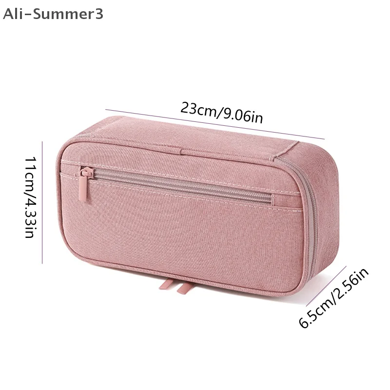 1PC Pen Storage Bag Pencil Case 2 Layer Large Capacity Cosmetic High Quality Study Supplies Simple Student Stationary Boxes