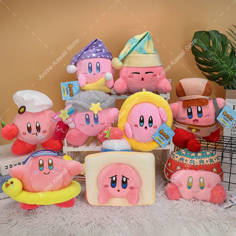 15 Stili Kawaii Star Kirby Peluche Carino Nuoto Kirby Pane Kirby Fragola Kirby Pupazzo di neve Kirby Bambola Regalo di compleanno per bambini
