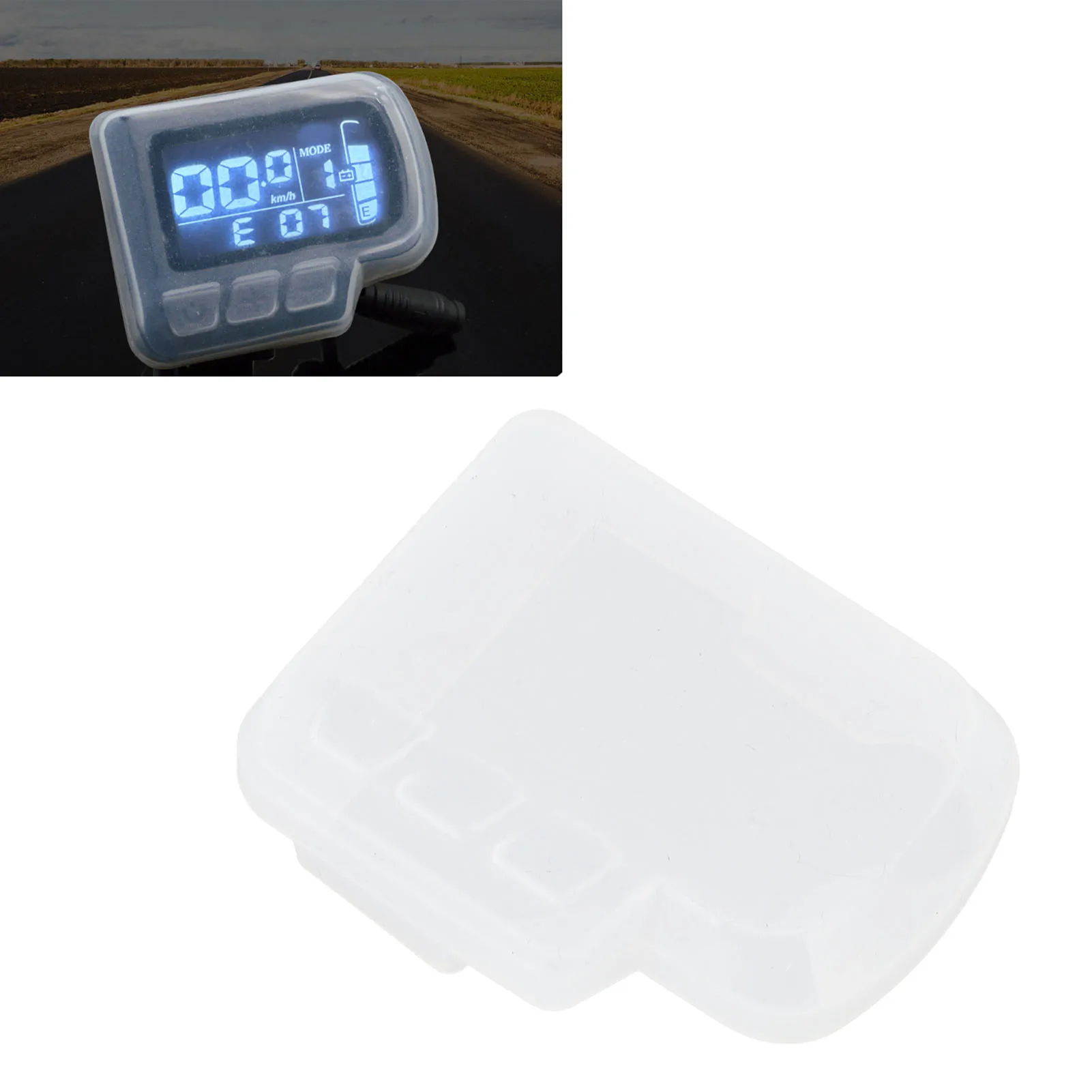 

Electric Bike LCD Display Cover Silicone Transparent Dust Proof Rain Proof Display Screen Protective Case for EN06