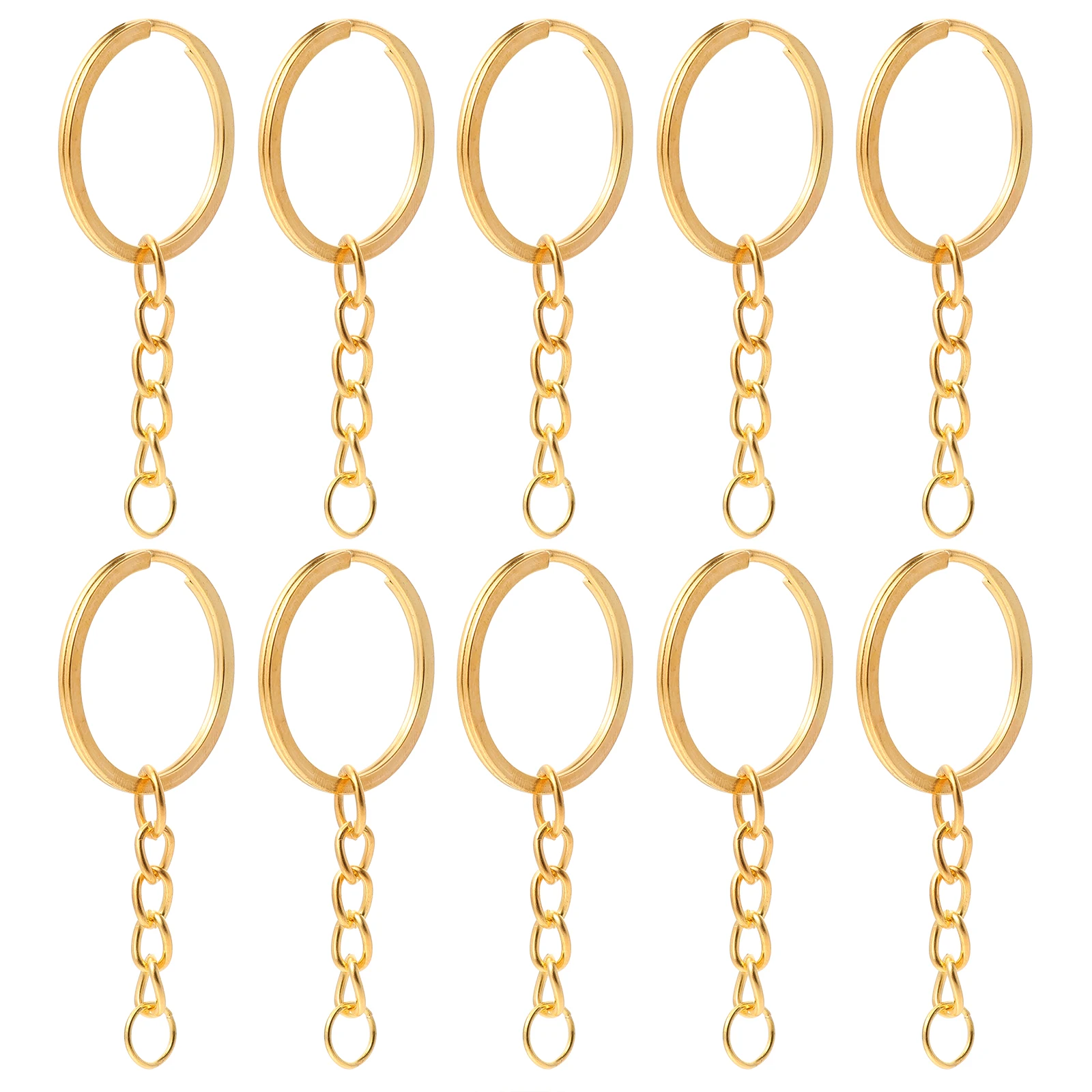 

10 Pcs Key Chain Pendant Keychains Accessory to Open Split Ring Metal Charm Office