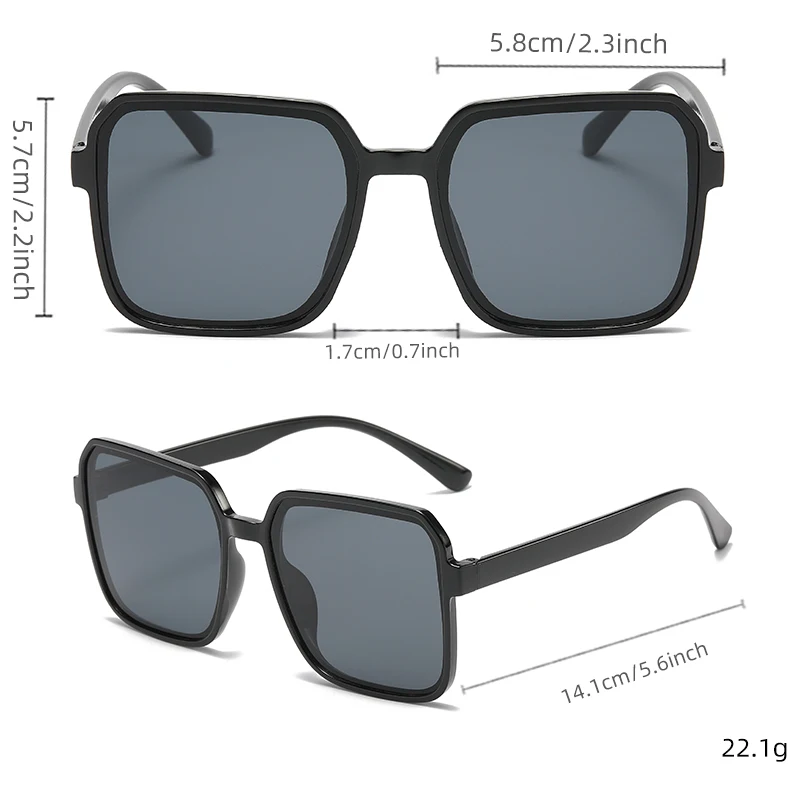 5pcs the glasses combination Square large frame casual fashion sunglasses 2024 new cross-border street shot unisex sunglasses