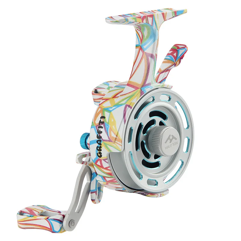 High-foot Ice Fishing Reel Metal High Speed 2.6:1  6KG Brake Force ​Fly Fishing Wheel 2+1 BB Portable Graffiti  Reel