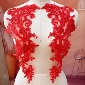 En iyi 10 satış, tül kumaş işlemeli çiçekler 3 boyutlu no. 9'da