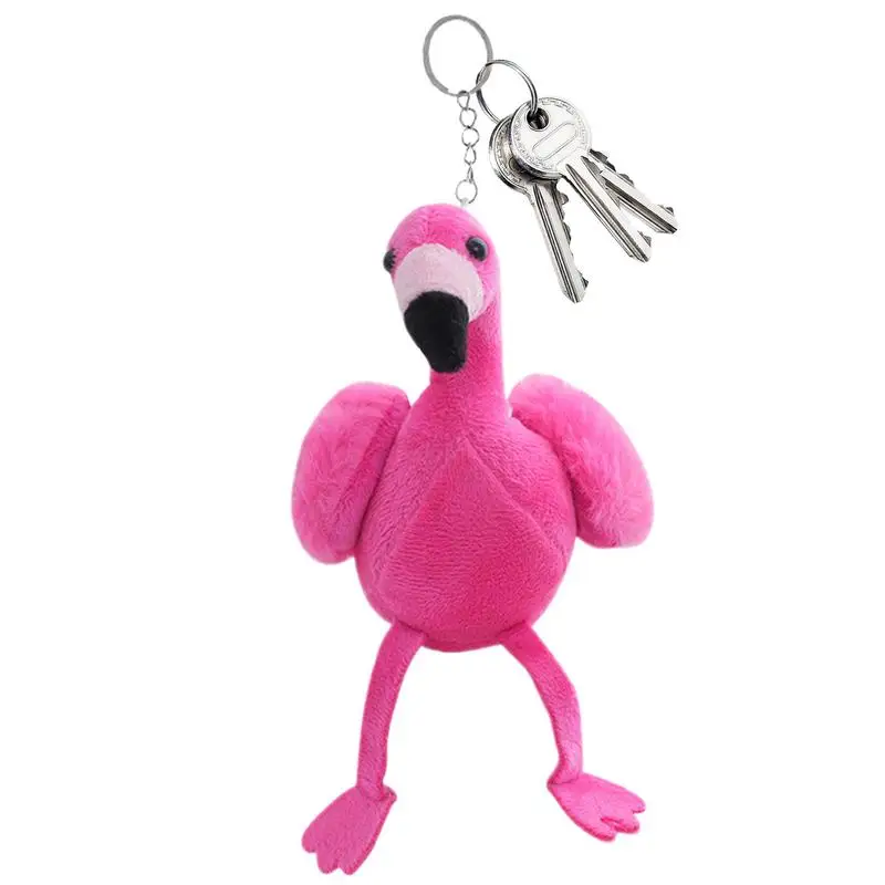 Chaveiro de pelúcia animal bonito Chaveiro decorativo Suporte chave rosa Acessórios pingente para carro, mochila