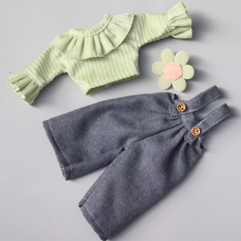 Cartoon Style Clothes Suit for 1/6 Bjd Doll Accesssories for 30cm Baby Doll Dress Up Toys for Children