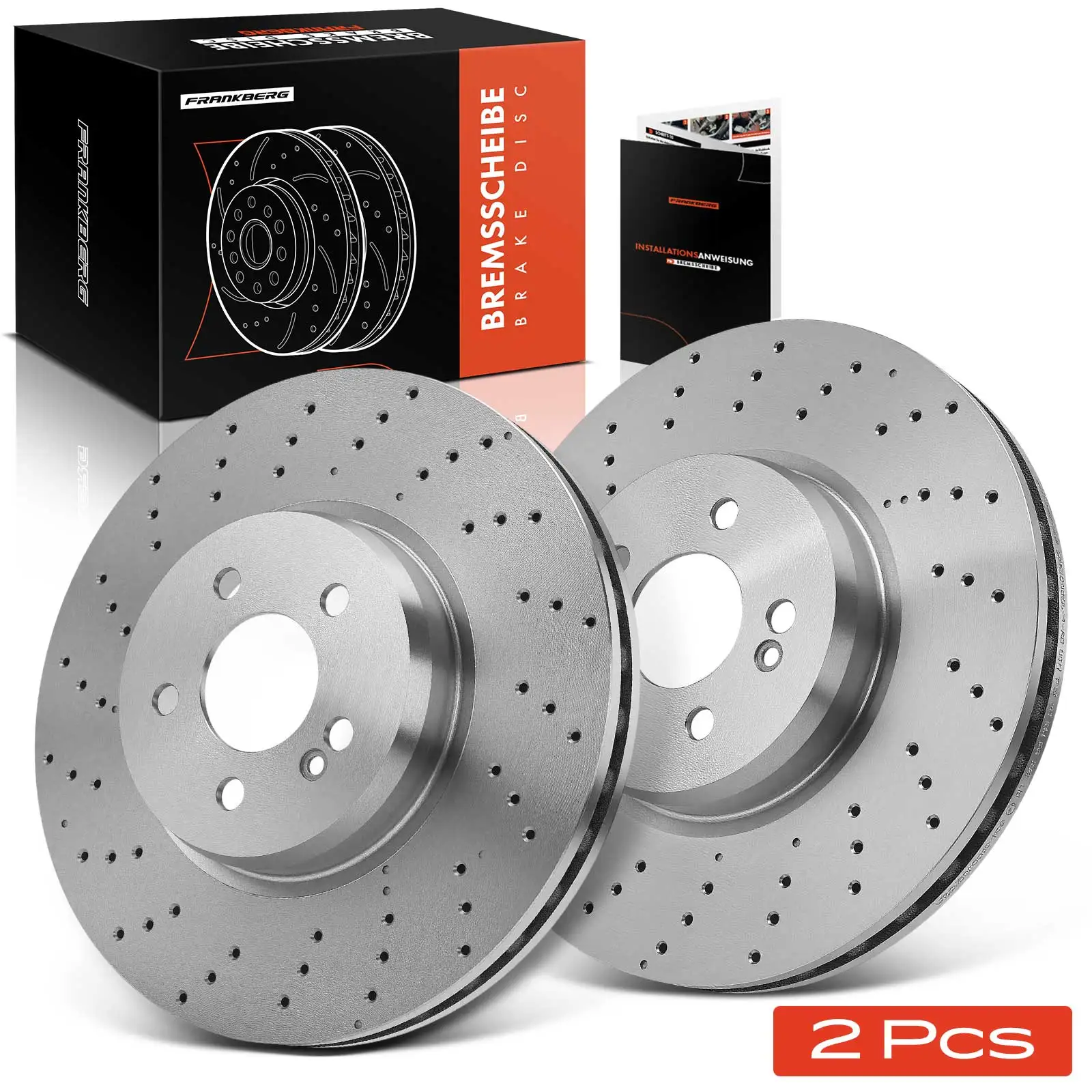 Frankberg 2x Bremsscheibe Vorderachse Links Rechts für Mercedes-Benz V222 W222 X222 2013-2020 A2224215000 2224215000